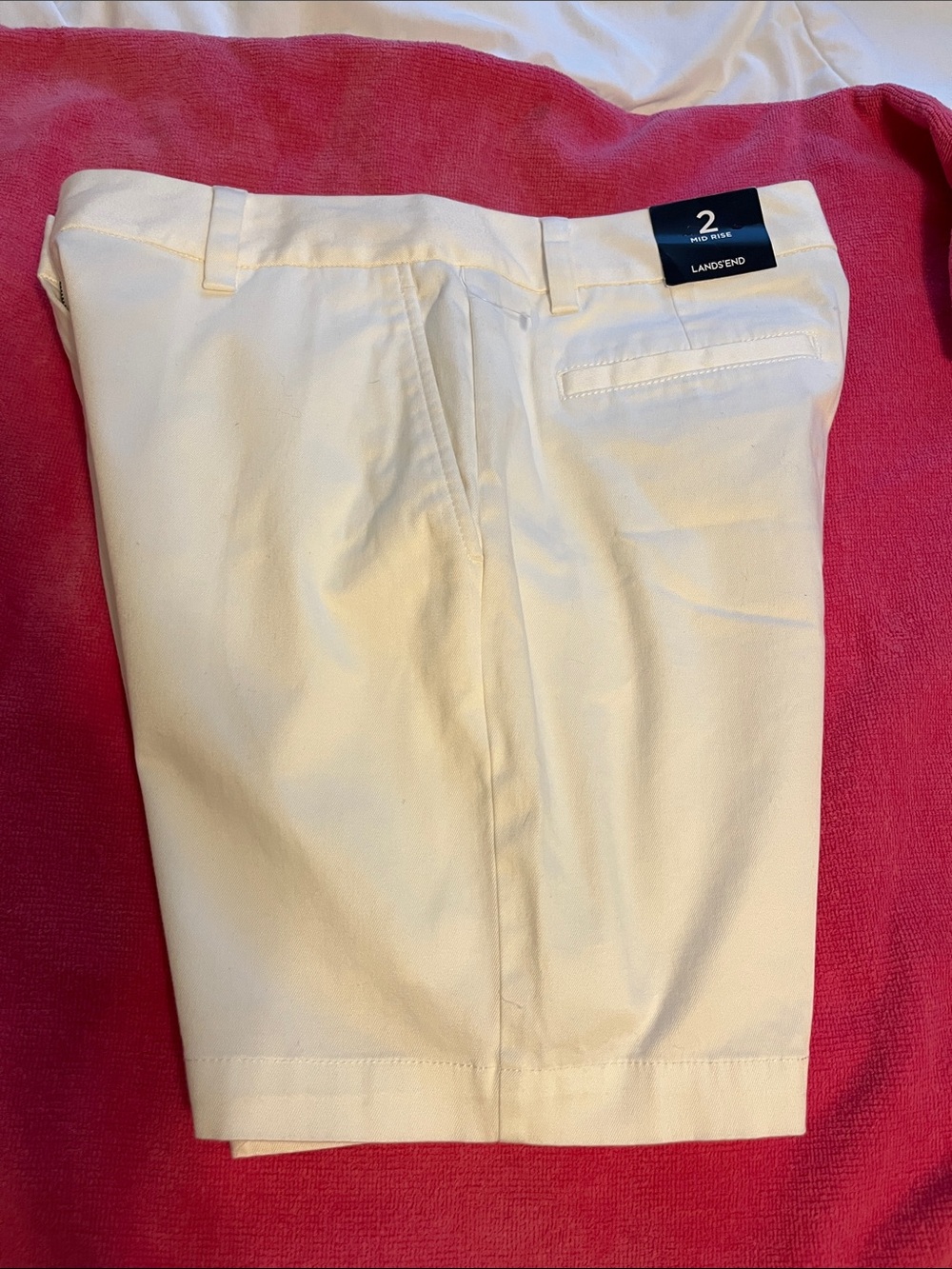 Lands' End Women's white Chino shorts 2